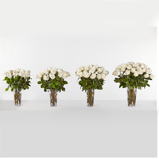 Long Stem White Rose Bouquet – Mossholders Floral, Arvada CO