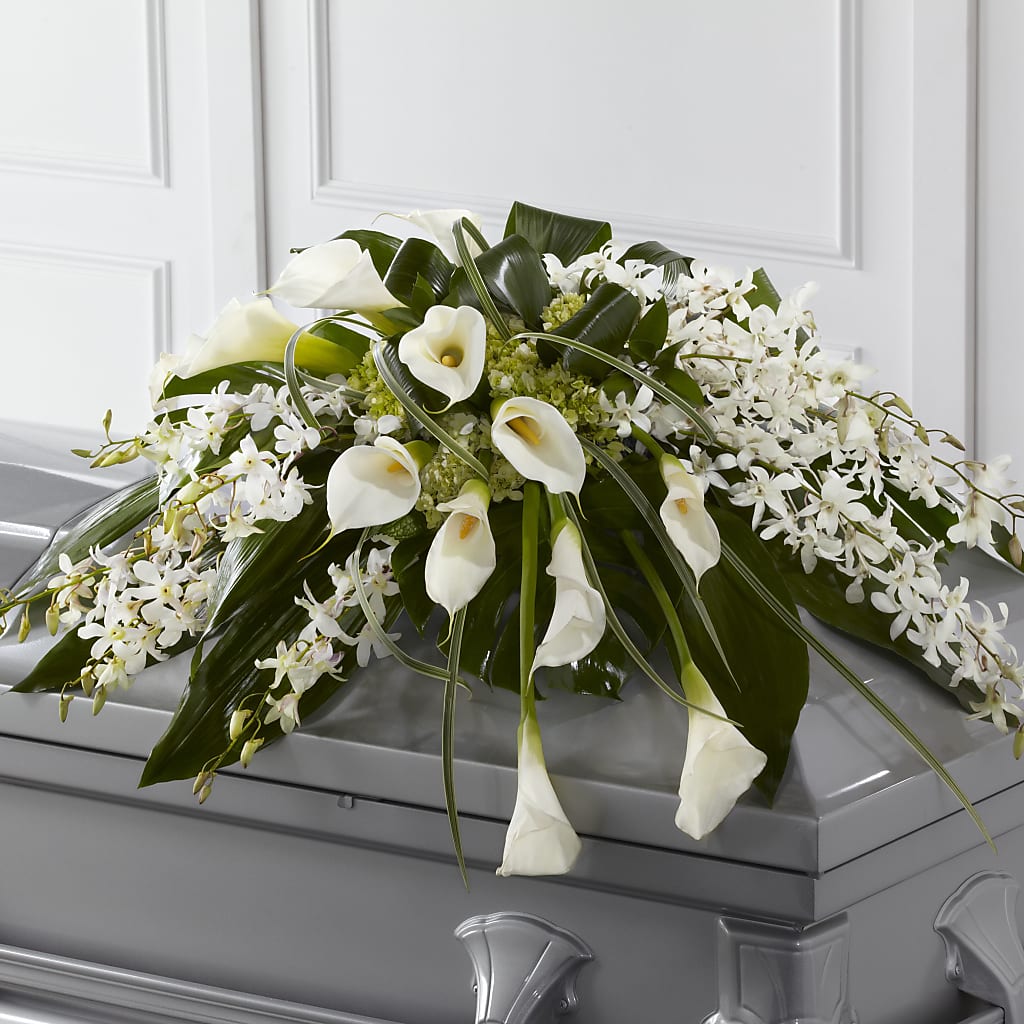 Angel Wings Casket Spray – Mossholders Floral, Arvada CO