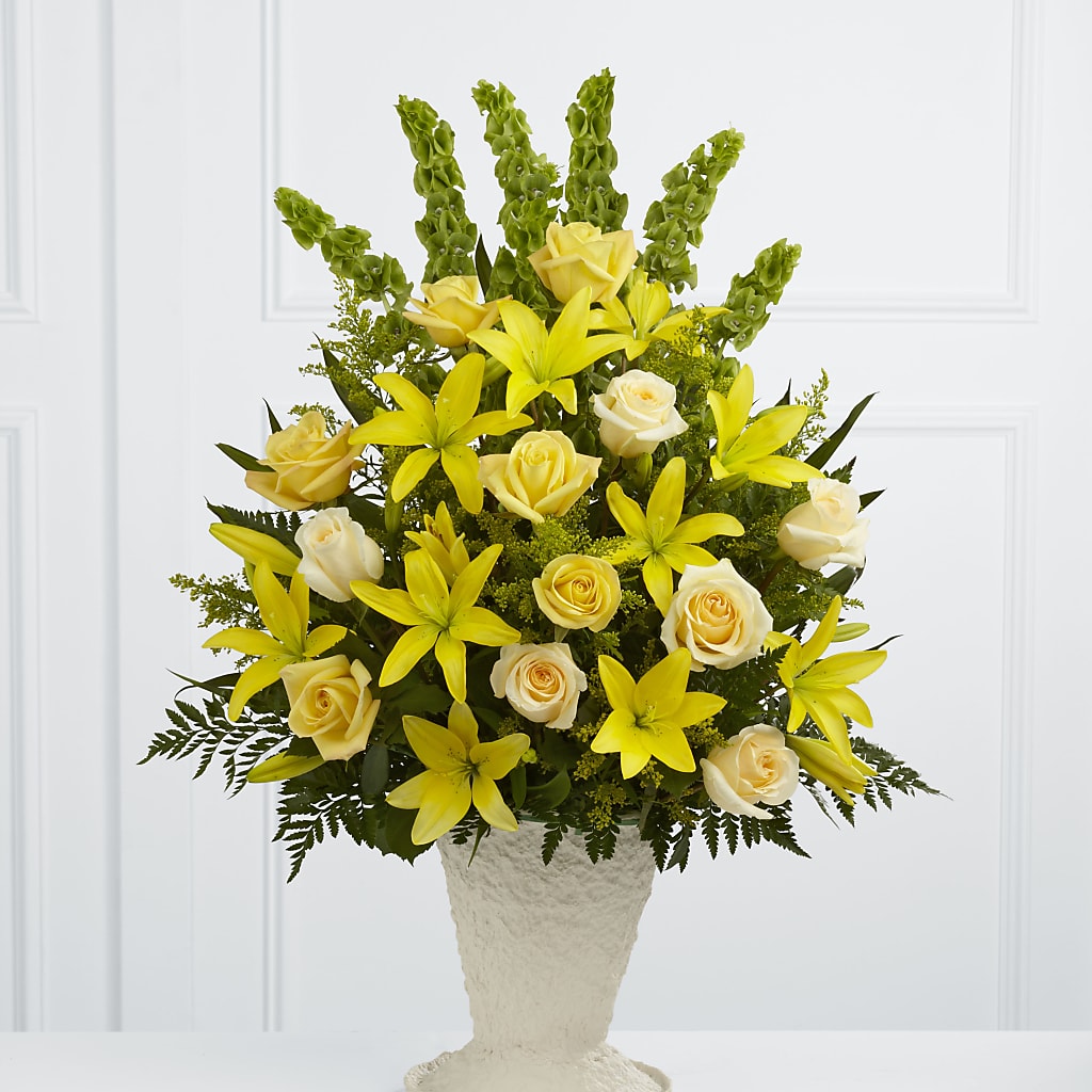 Golden Memories Arrangement – Mossholders Floral, Arvada CO