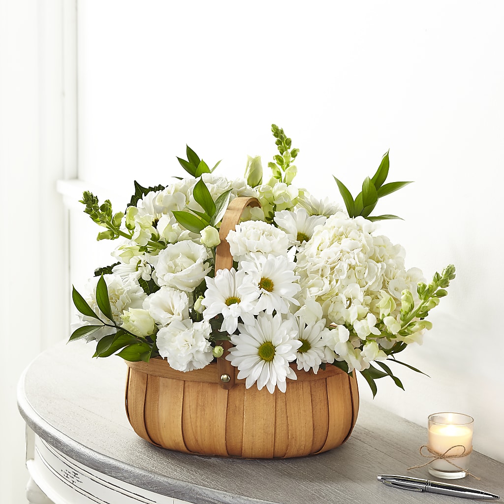 Pure Ivory Basket – Mossholders Floral, Arvada CO