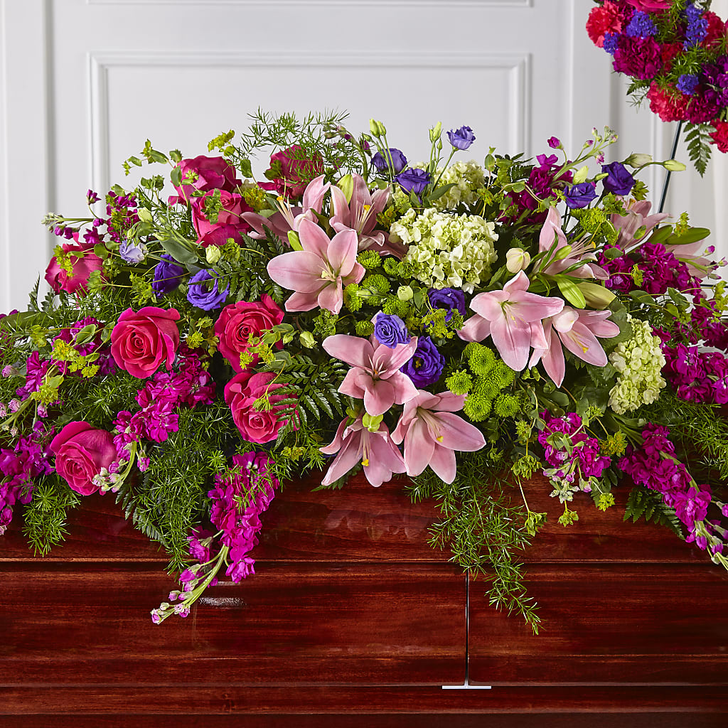 Radiant Tribute Casket Spray – Mossholders Floral, Arvada CO