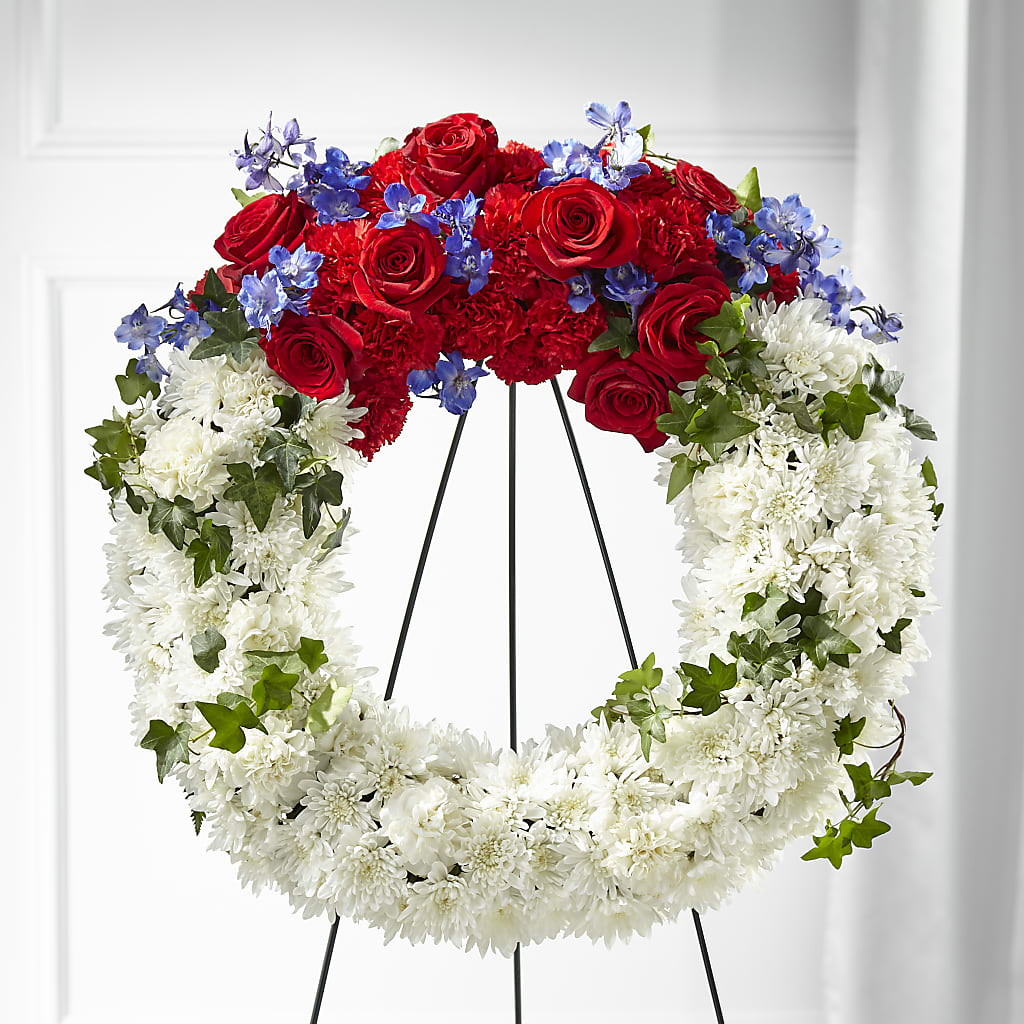 Patriotic Passion Wreath – Mossholders Floral, Arvada CO