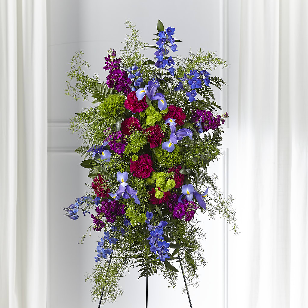Heavenly Skies Standing Spray – Mossholders Floral, Arvada CO
