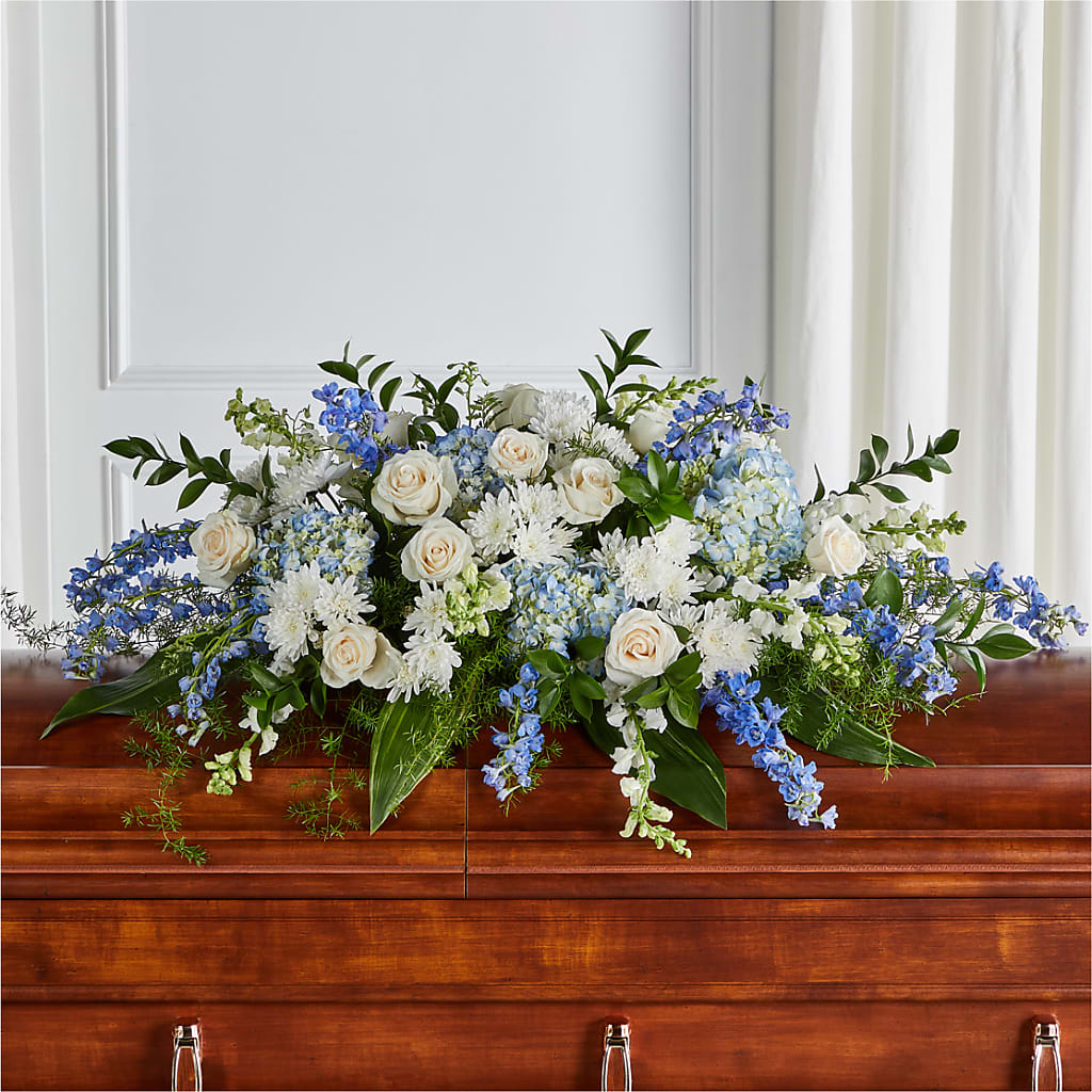 Timeless Essence Casket Spray – Mossholders Floral, Arvada CO