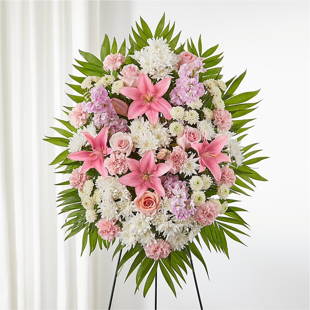 Offering Solace Standing Spray – Mossholders Floral, Arvada CO