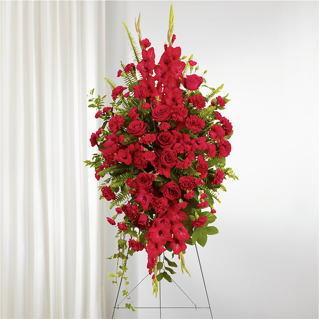 From the Heart Standing Spray – Mossholders Floral, Arvada CO
