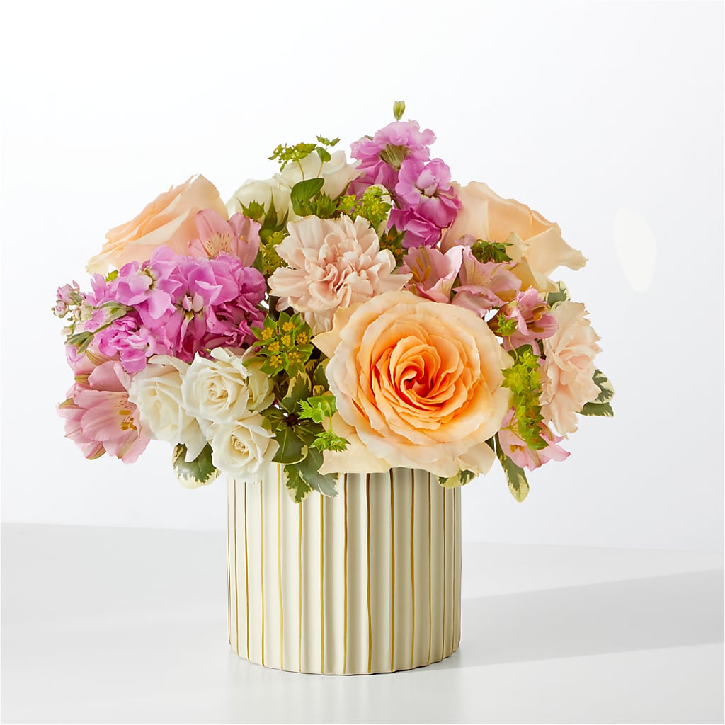 Paradise Bouquet with Ivory Vase – Mossholders Floral, Arvada CO