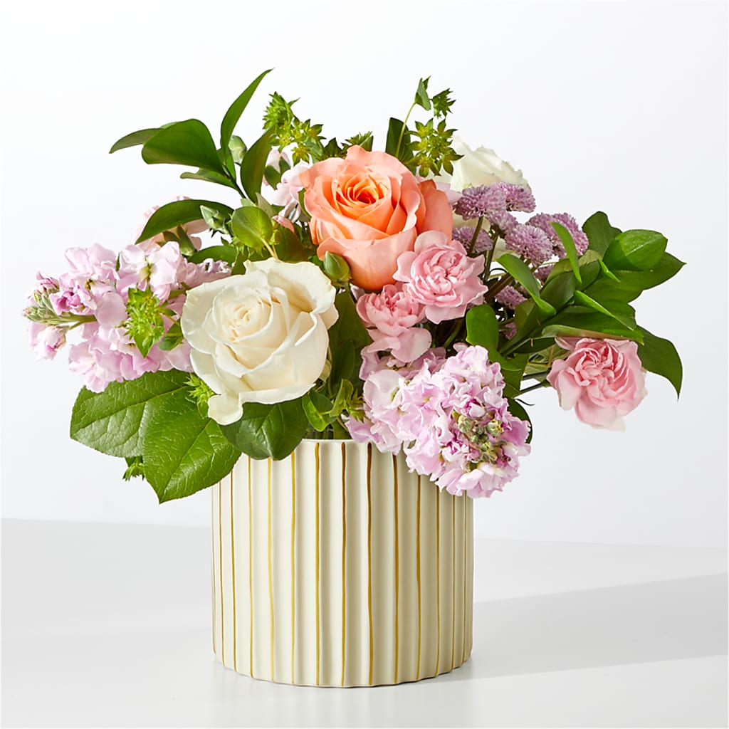 French Market Bouquet with Ivory Vase – Mossholders Floral, Arvada CO