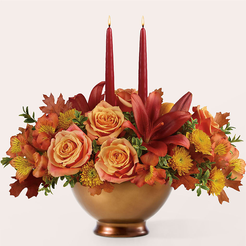 Harvest Table Centerpiece –  Mossholders Floral, Arvada CO