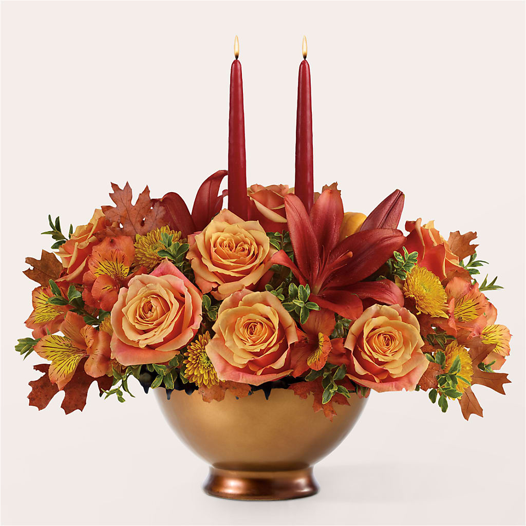 Harvest Table Centerpiece –  Mossholders Floral, Arvada CO
