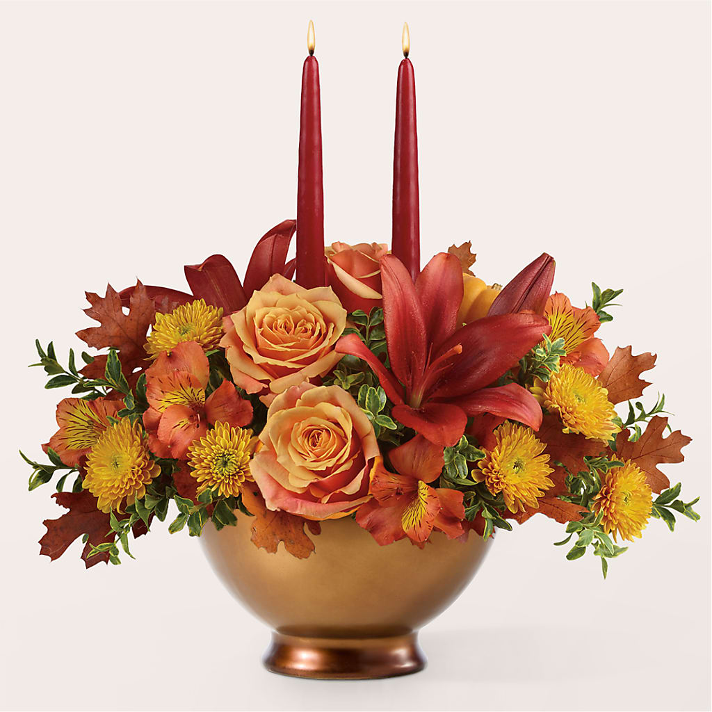 Harvest Table Centerpiece –  Mossholders Floral, Arvada CO