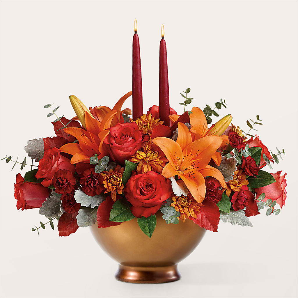 Fruits of Fall Centerpiece –  Mossholders Floral, Arvada CO