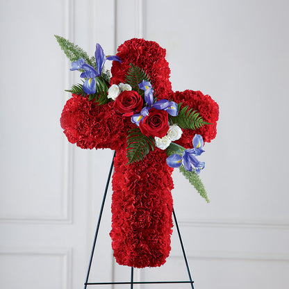 Faithful Hero Floral Cross –  Mossholders Floral, Arvada CO