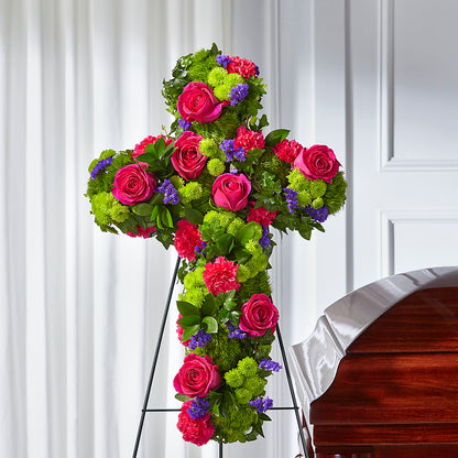 Tribute Rose Floral Cross –  Mossholders Floral, Arvada CO