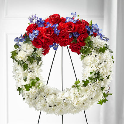 Patriotic Passion Wreath –  Mossholders Floral, Arvada CO