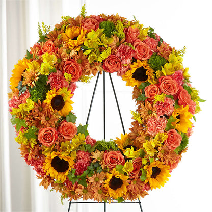 Autumnal Memories Wreath (Standard) –  Mossholders Floral, Arvada CO