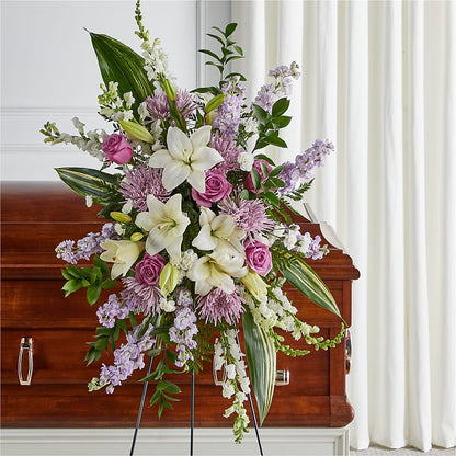 Grateful Hearts Standing Spray –  Mossholders Floral, Arvada CO