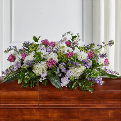 Meadows of Serenity Casket Spray –  Mossholders Floral, Arvada CO