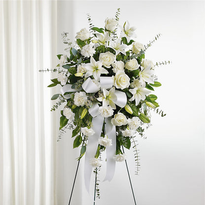 With Care Standing Spray –  Mossholders Floral, Arvada CO