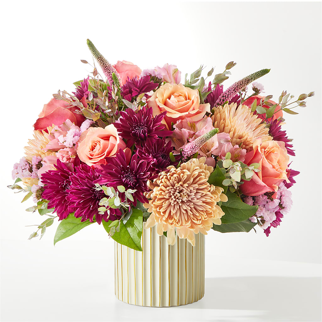 Berry Cobbler Bouquet with Ivory Vase –  Mossholders Floral, Arvada CO