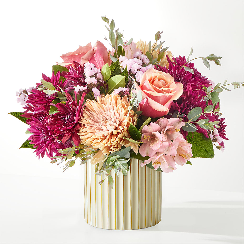Berry Cobbler Bouquet with Ivory Vase –  Mossholders Floral, Arvada CO