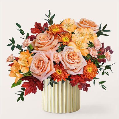 Spiced Latte Bouquet with Ivory Vase –  Mossholders Floral, Arvada CO