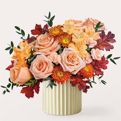 Spiced Latte Bouquet with Ivory Vase –  Mossholders Floral, Arvada CO