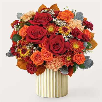 Merlot Bouquet with Ivory Vase –  Mossholders Floral, Arvada CO