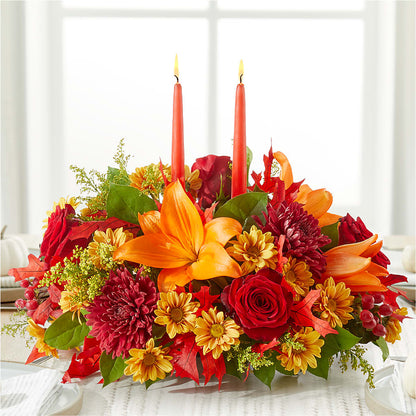 Autumn's Embrace Centerpiece –  Mossholders Floral, Arvada CO