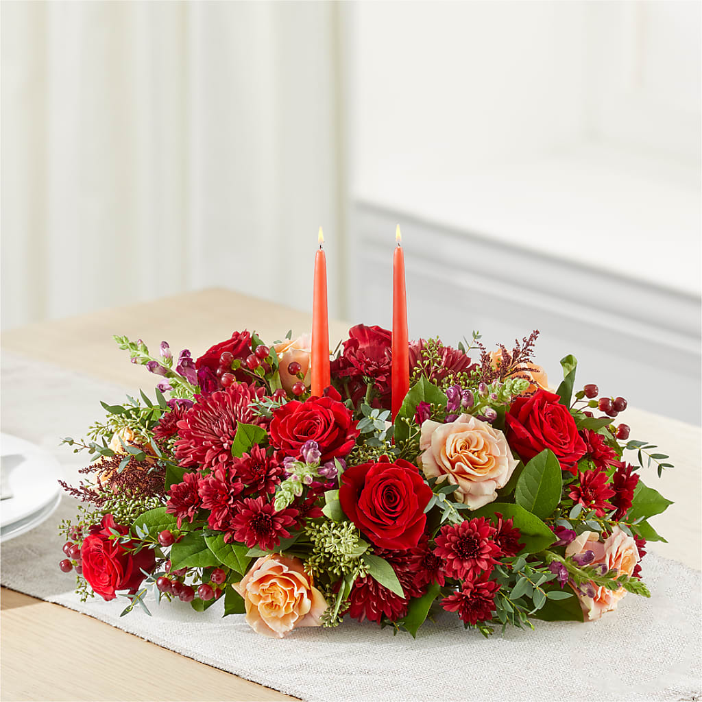 Most Thankful Centerpiece –  Mossholders Floral, Arvada CO