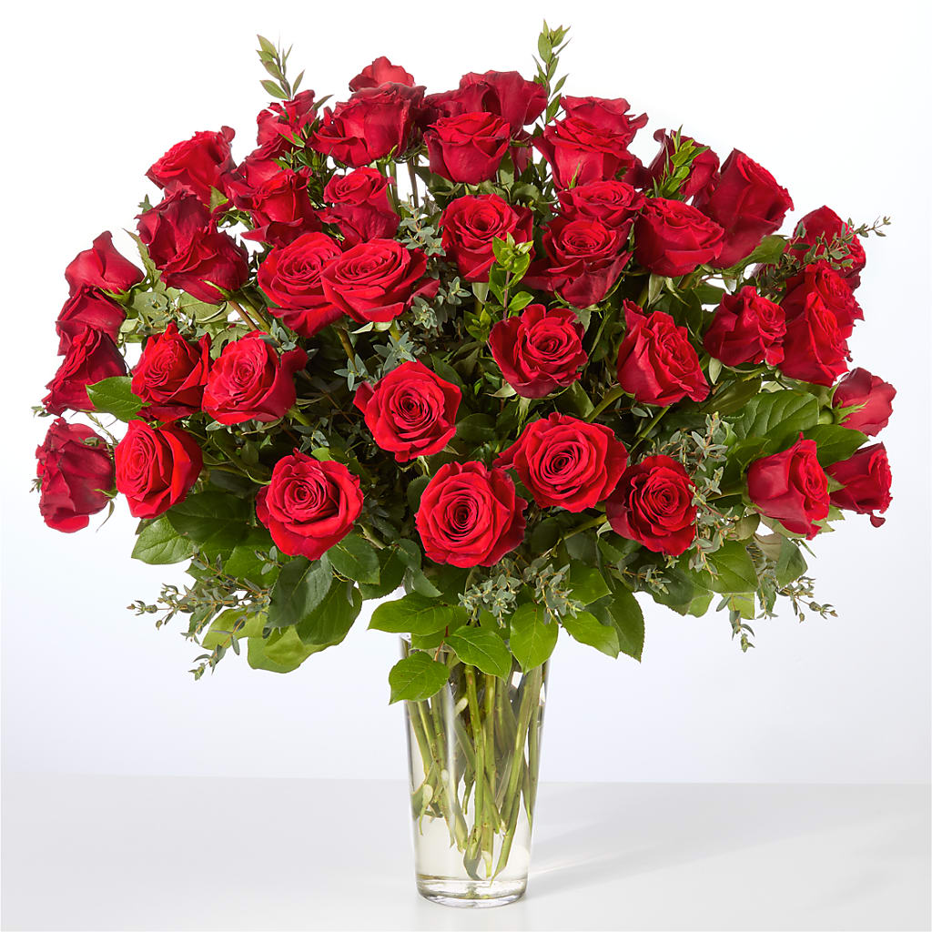 Forever Yours Fifty Stem Red Rose Bouquet –  Mossholders Floral, Arvada CO