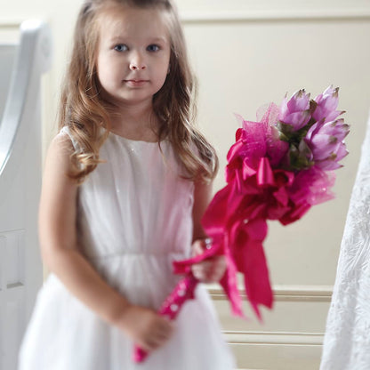 Sparkle Pink Flower Girl Bouquet –  Mossholders Floral, Arvada CO