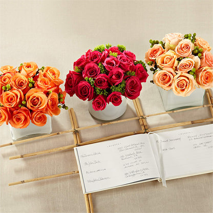 Dawn Rose Centerpiece –  Mossholders Floral, Arvada CO